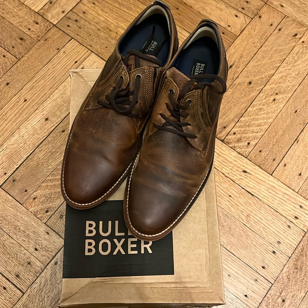 Bullboxer Men’s Brown Leather Oxford Dressy Shoes 10M